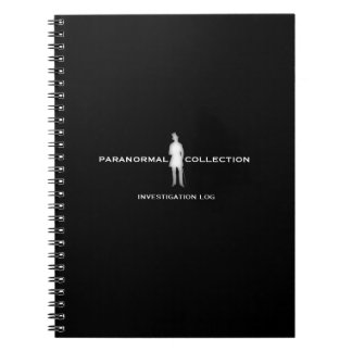 Caderno Paranormal do registro da investigação