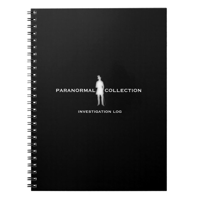Caderno Paranormal do registro da investigação (Frente)