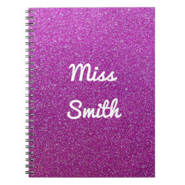 Caderno personalizado algum brilho roxo conhecido