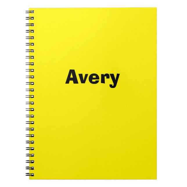 Caderno personalizado amarelo (Frente)