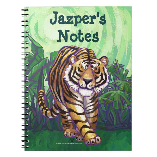Caderno personalizado arte do tigre (Frente)