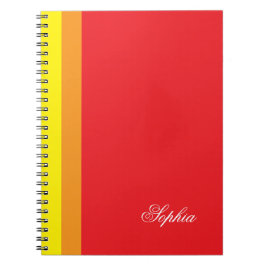 Caderno personalizado com espiral vermelha para cr
