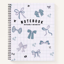 Caderno Personalizado com Fita Minimalista Azul