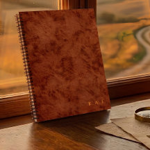 Caderno Personalizado com Monograma Âmbar Dourado