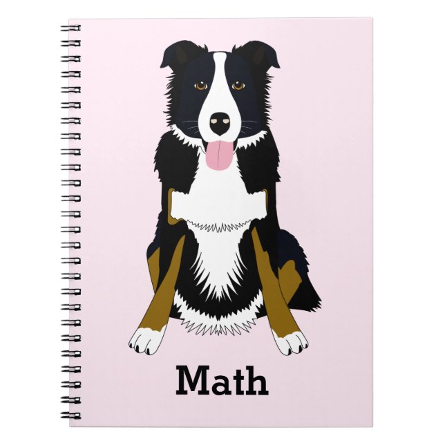 Caderno Personalizado com Padrão de Cachorro (Frente)