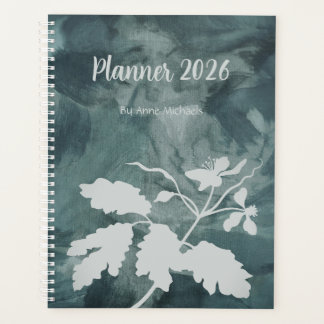 Caderno Personalizado com Planejador Floral em Azu
