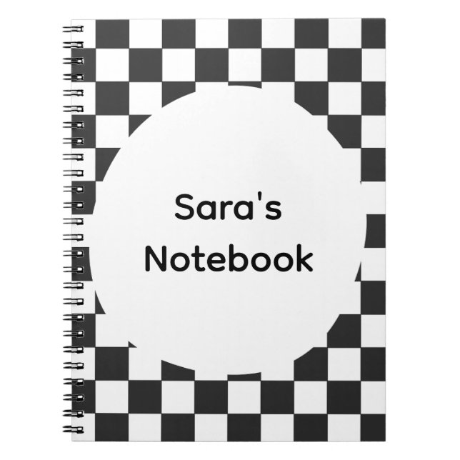 Caderno Personalizado com Xadrez em Espiral  (Frente)