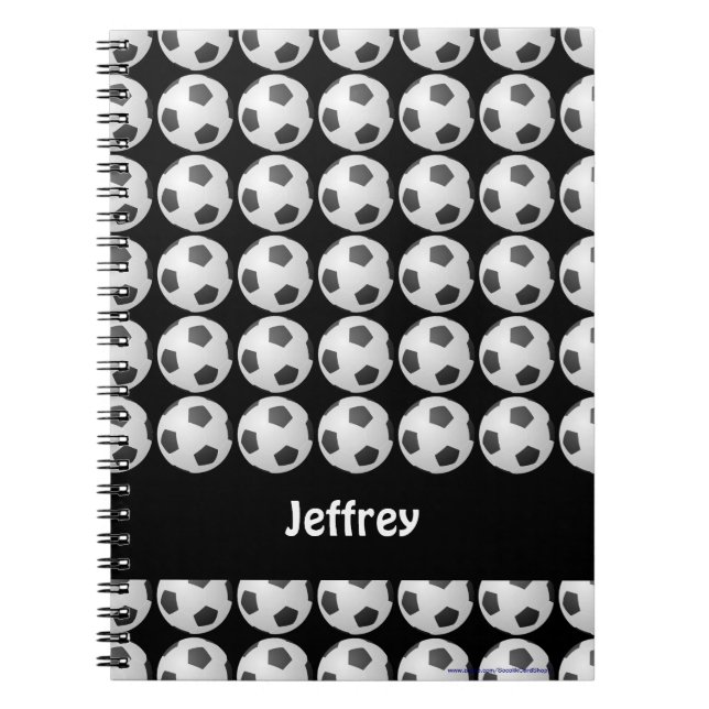 Caderno personalizado da bola de futebol (Frente)