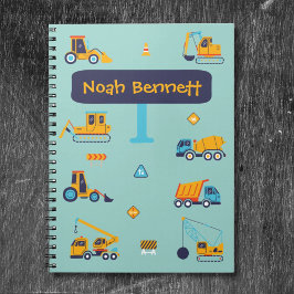 Caderno Personalizado de Caminhão de Construção pa