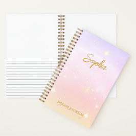 Caderno Personalizado de Registro de Sonhos Pastel