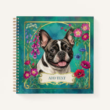 Caderno personalizado do Bulldog com pelagem atigr