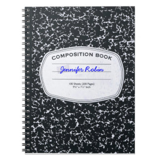 Caderno personalizado do estilo da composição