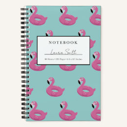 Caderno Personalizado do Flutuador Azul de Flaming