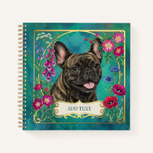 Caderno Personalizado do French Bulldog Brindle