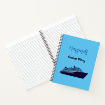 Caderno Personalizado do Navio de Cruzeiro Azul