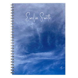 Caderno Personalizado Elegante Azul Céu