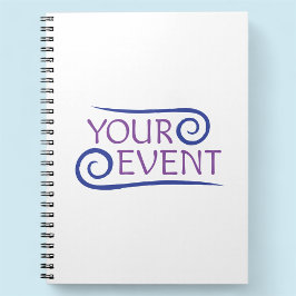 Caderno personalizado em espiral com logotipo de e