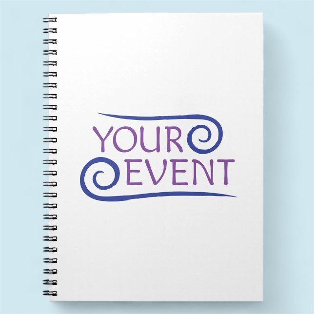 Caderno personalizado em espiral com logotipo de e (MISOOK White Spiral Notebook with Logo)