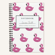 Caderno Personalizado Flutuador de Flamingo Rosa