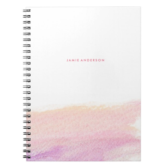 Caderno personalizado lavagem da aguarela do por (Frente)