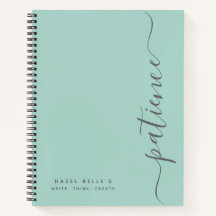 Caderno Personalizado Minimalista Nome Personaliza