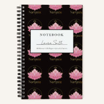 Caderno Personalizado Pink Lotus Namaste
