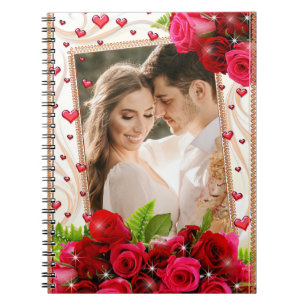 Caderno Personalizado Romântico com Espiral
