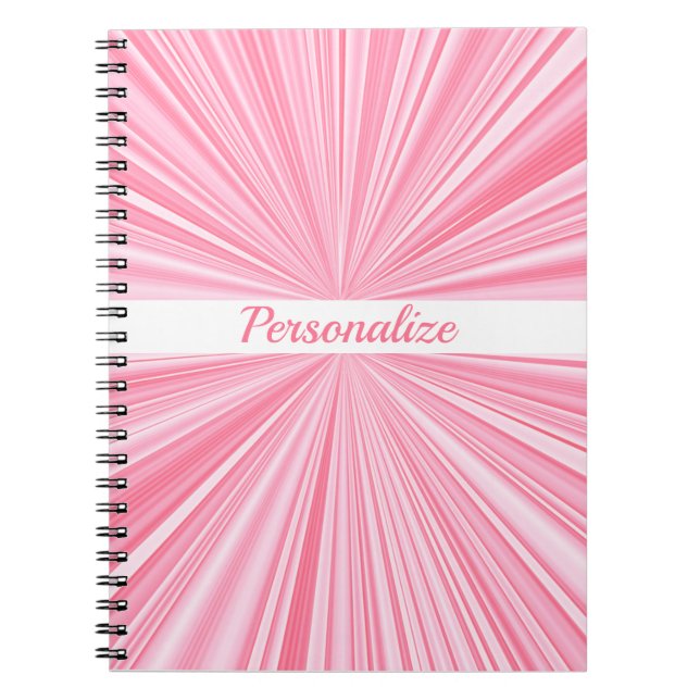 Caderno Personalizado Rosa Abstrato Incrível (Frente)