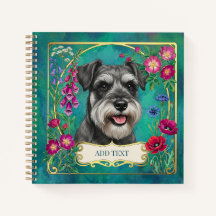 Caderno Personalizado Schnauzer Sal e Pimenta