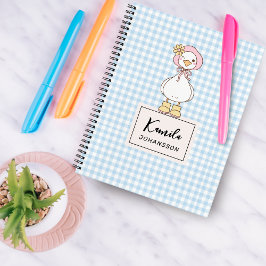 Caderno Personalizado Silly Goose Pink Bow Coquett