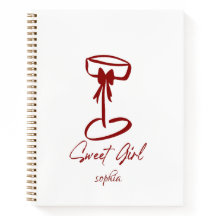 Caderno Personalizado Sweet Girl Coquette
