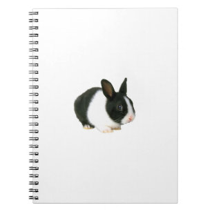Caderno preto & branco do coelho de coelho