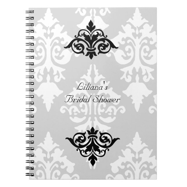 Caderno preto e branco do chá de panela (Frente)