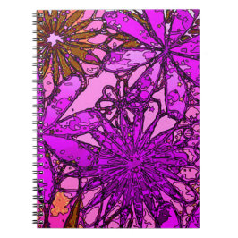 Caderno psicadélico de flower power