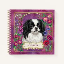 Caderno Rosa Personalizado do Japonês Chin