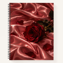 Caderno Rosa Vermelha | Diário Romântico de Seda R