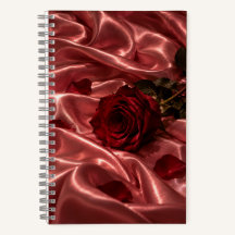 Caderno Rosa Vermelha | Diário Romântico de Seda R