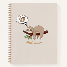 Caderno Sloth Stretch Amanhã | Minimalista Aconche
