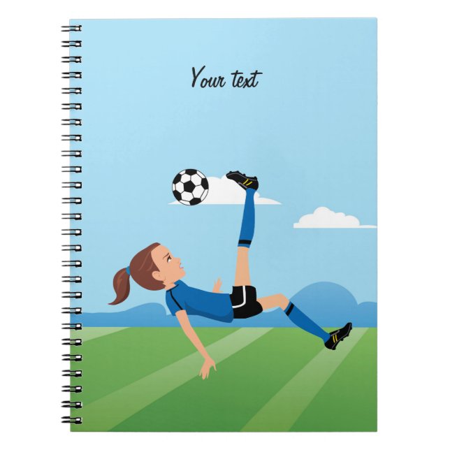 Caderno temático do futebol da menina (Frente)