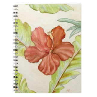 Caderno tropical do hibiscus