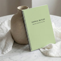 Caderno Verde Minimalista Moderno