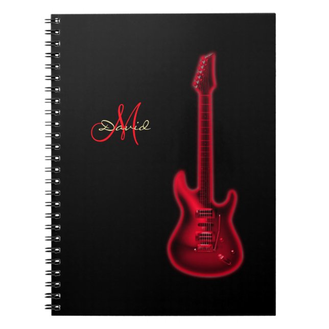 Caderno vermelho personalizado da música da (Frente)