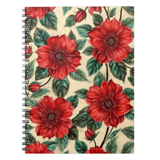 Cadernos com Padrão Floral (Frente)