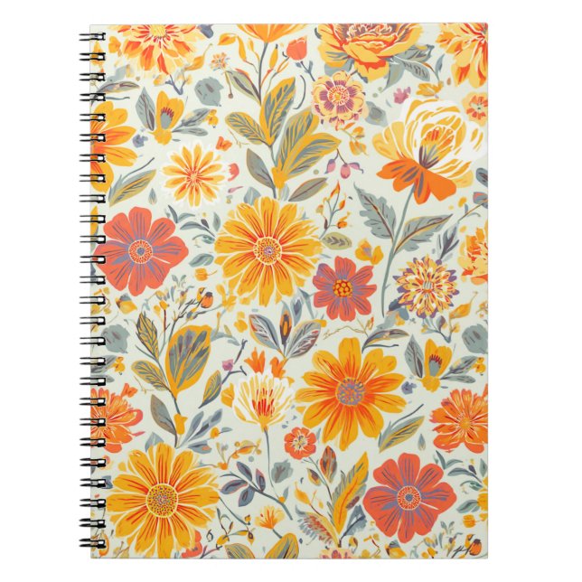 Cadernos com Padrão Floral (Frente)