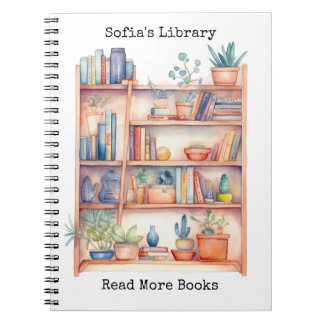 Cadernos de água-forte de biblioteca personalizado