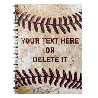 Cadernos de Beisebol Vintage Personalizados SEU TE