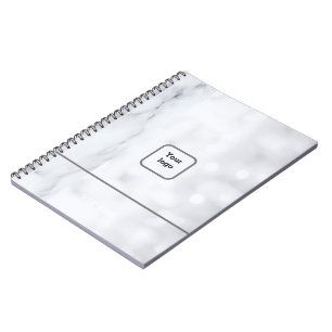 Cadernos de Mármore Branco Personalizados Minimali
