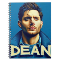 Cadernos Dean em fundo azul
