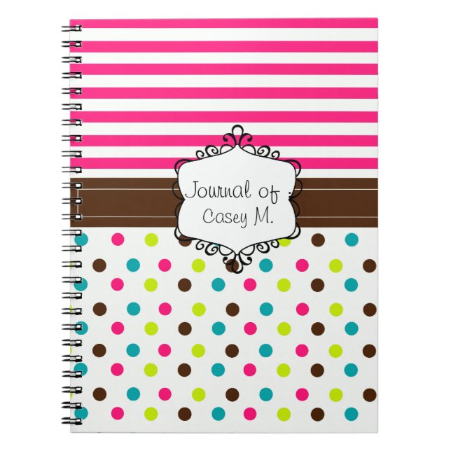 Cadernos elegantes pelo gatinho Frisky (Frente)