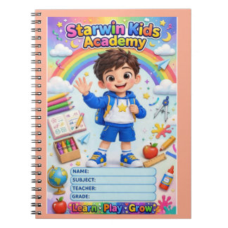 Cadernos espirais Starwin kids Academy